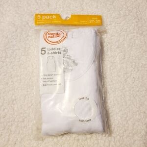 Wonder Nation White Toddler A-Shirts 5 Pack